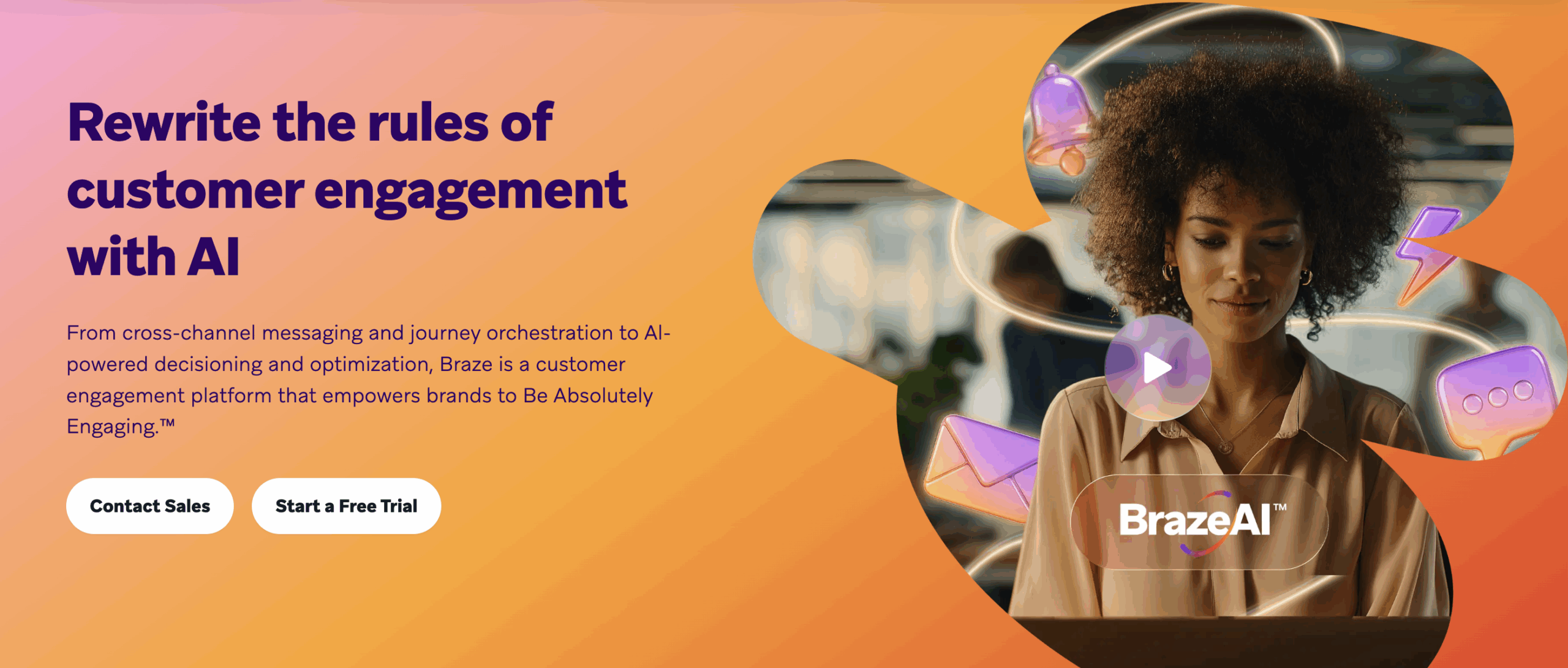 Braze notification tool landing page