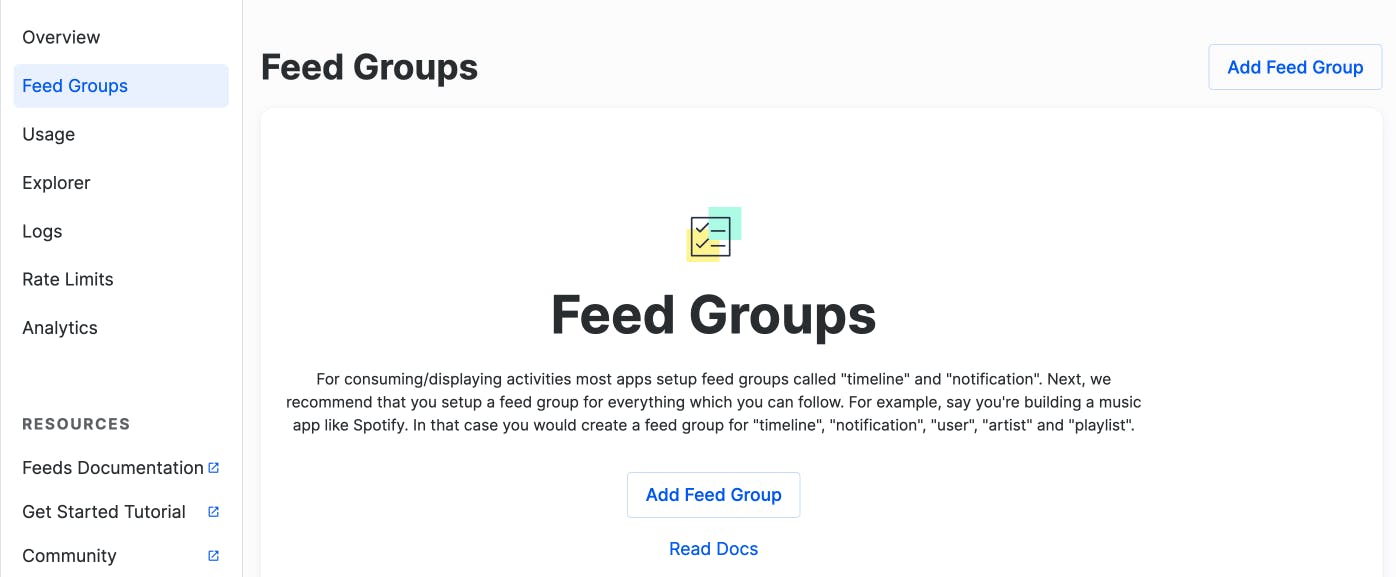 Empty feed groups