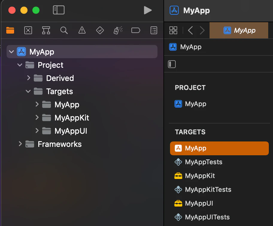 Targets in Xcode