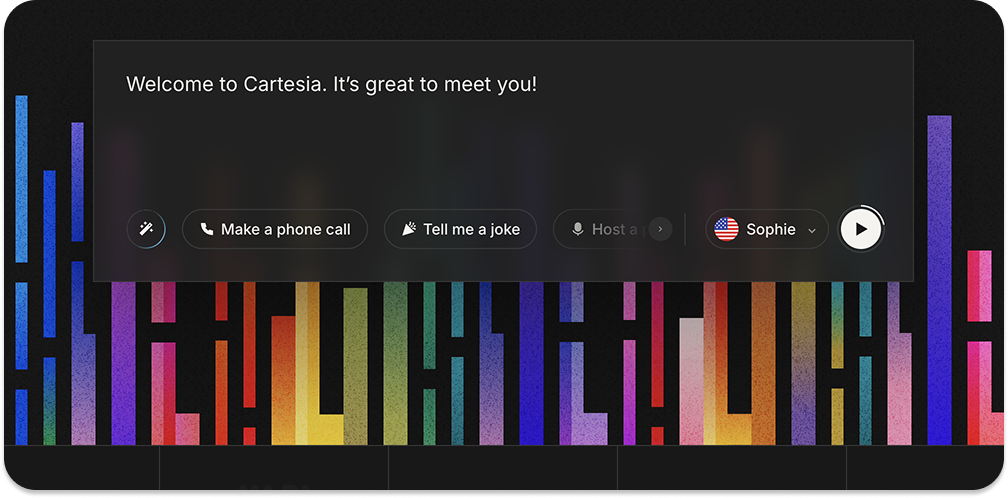 Cartesia voice UI