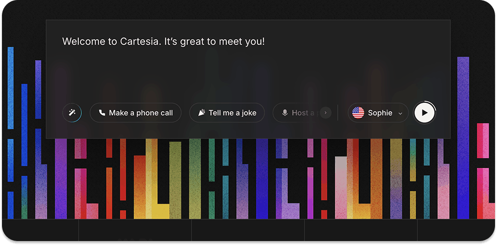 Cartesia voice UI
