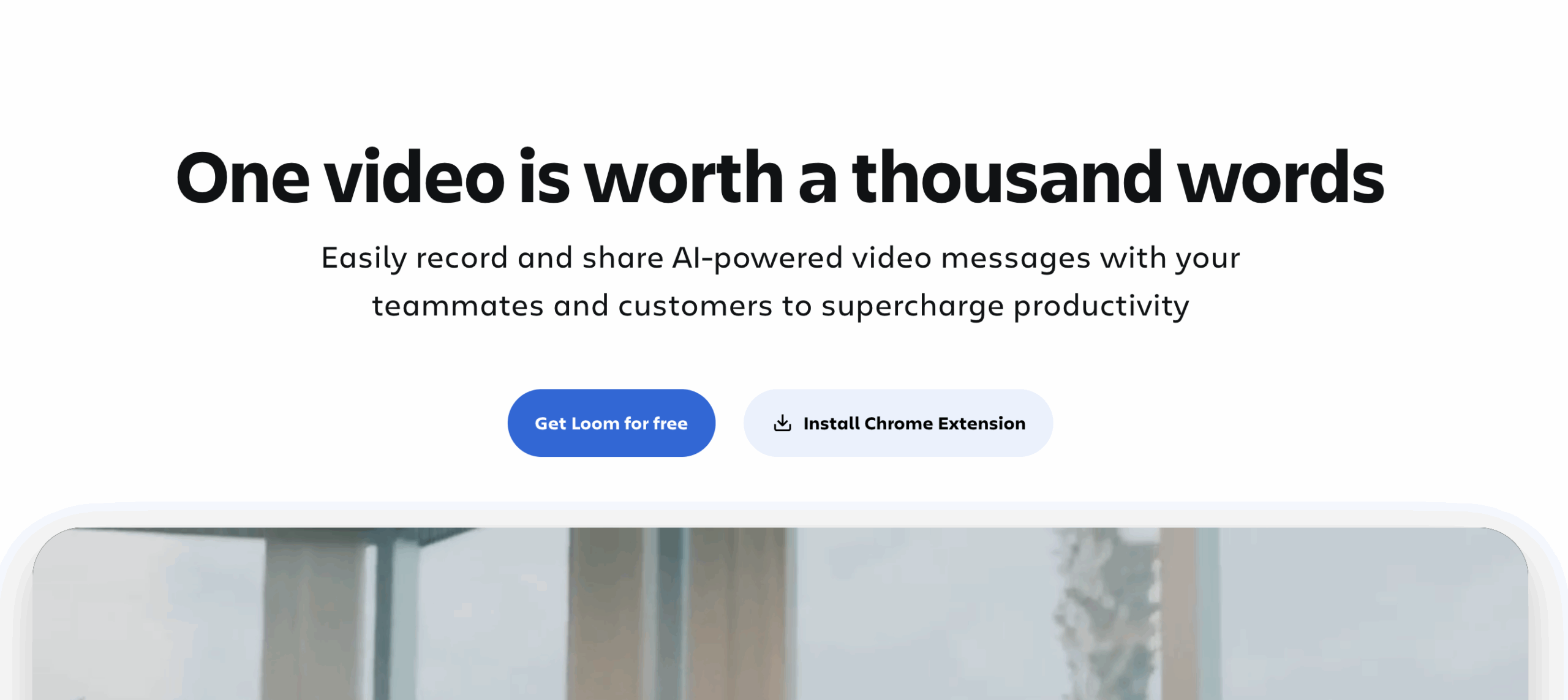 Loom landing page
