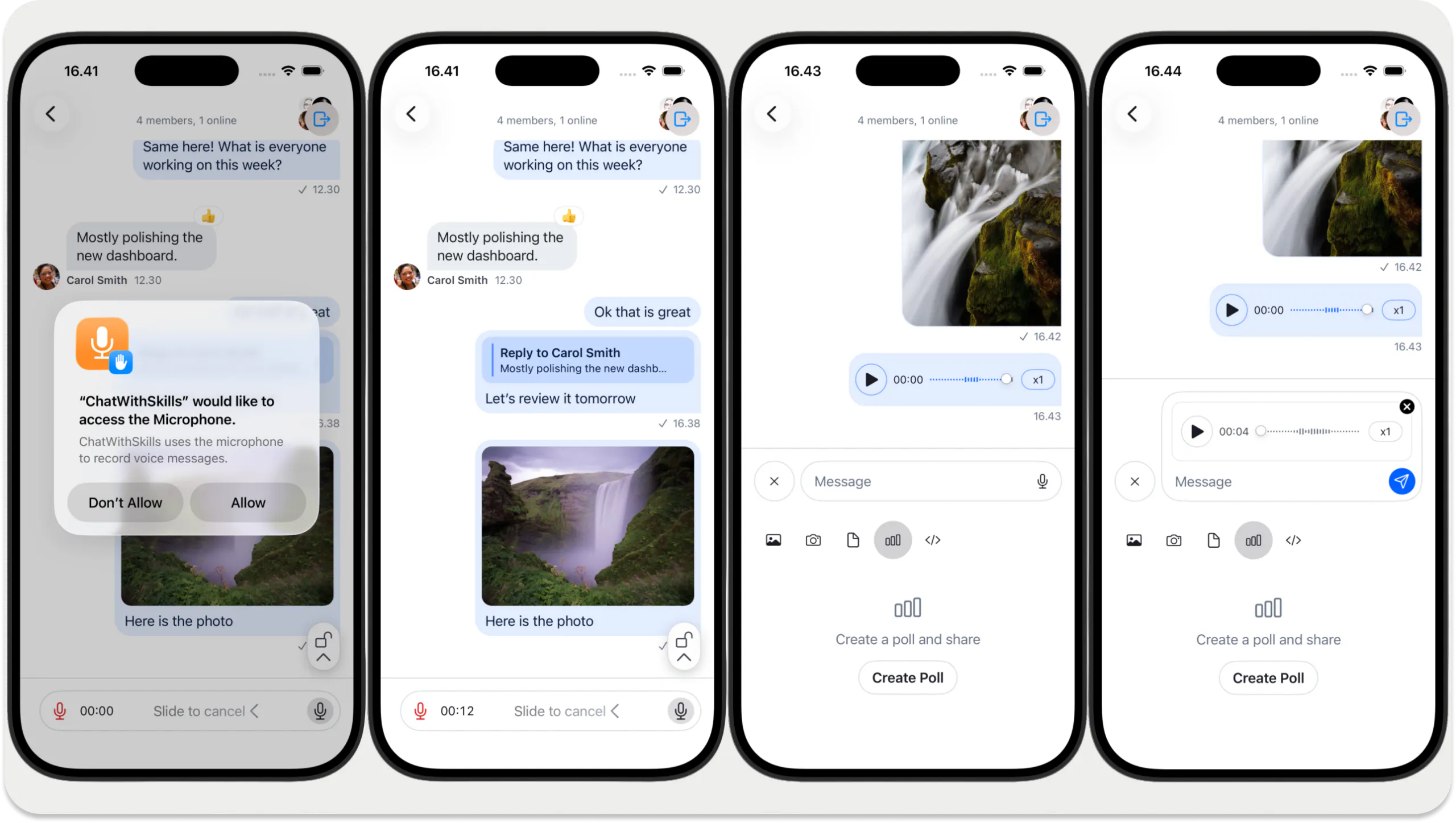 Chat app screenshot