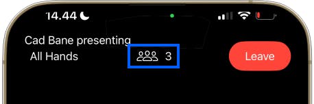 Displaying participant's count