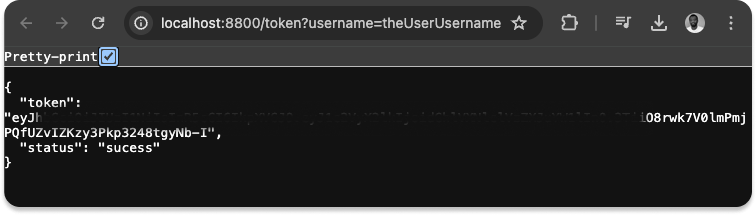 An example user token