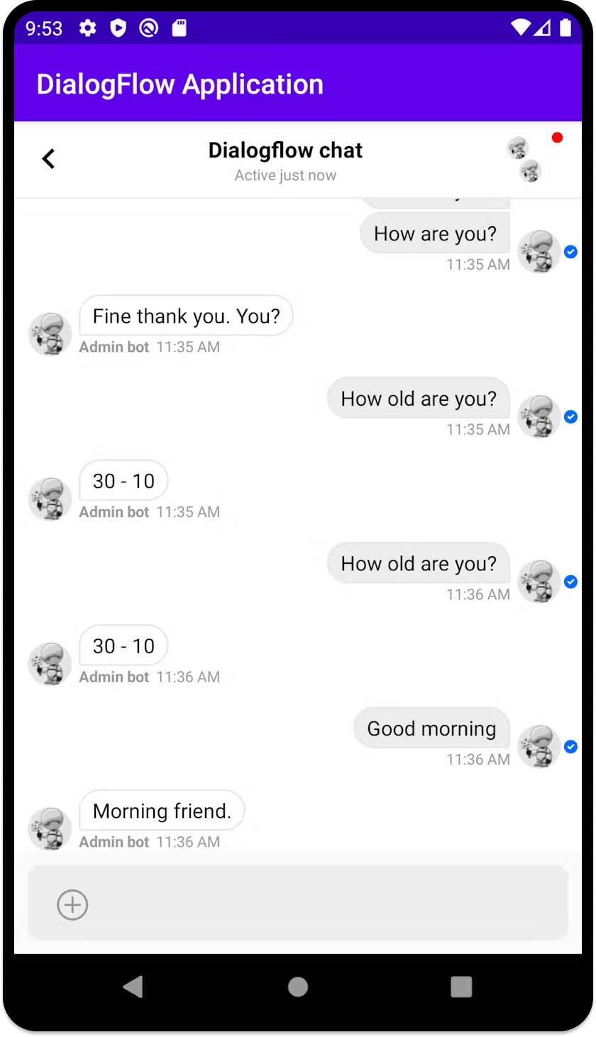 An image of the final project showing a chat interface