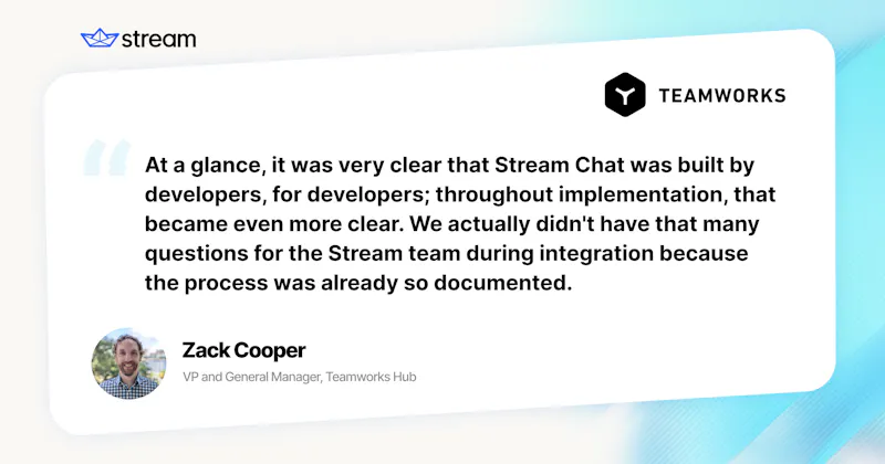 Teamworks Replaces In-House Messaging with Stream Chat