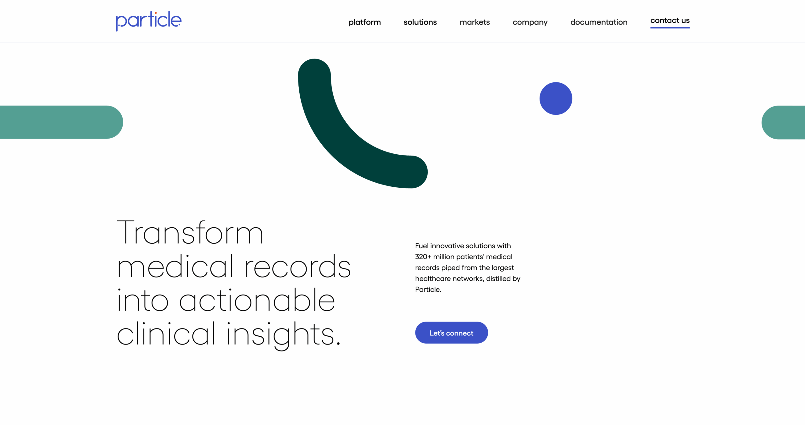 Particle Health landing page