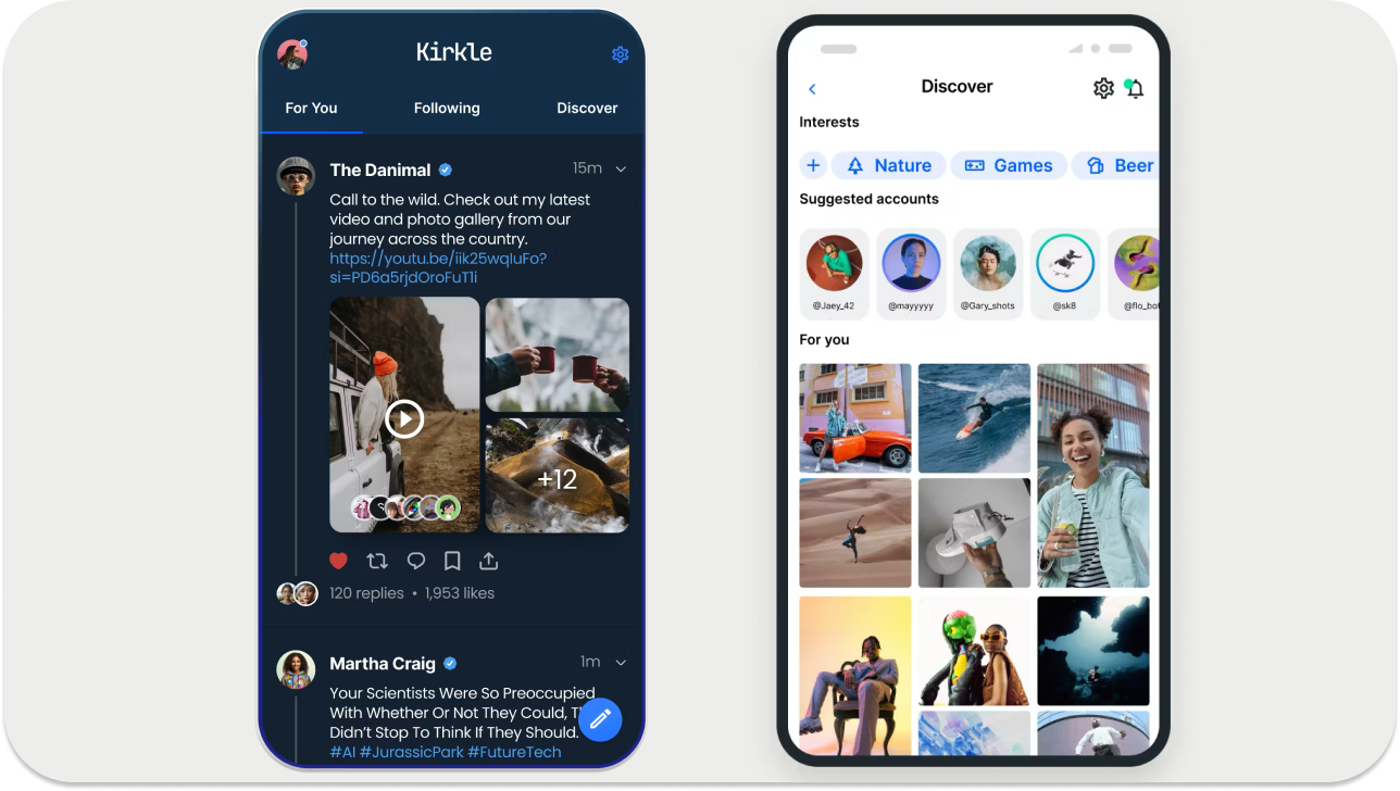 Feeds timeline example