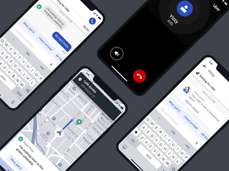 uber in-app chat communication