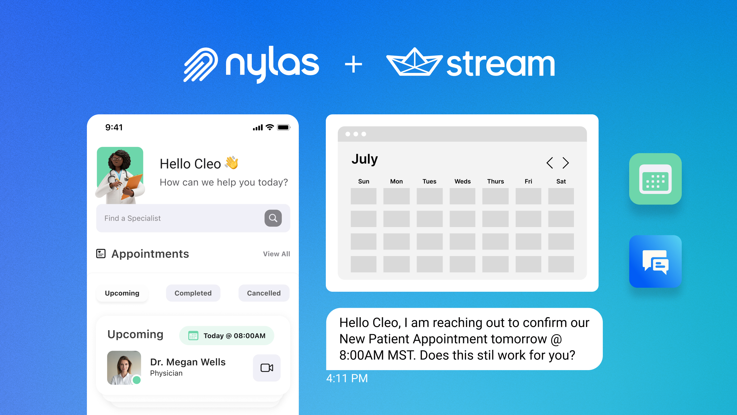 Enhance Patient Care: Combine The Nylas Calendar And Stream Chat APIs