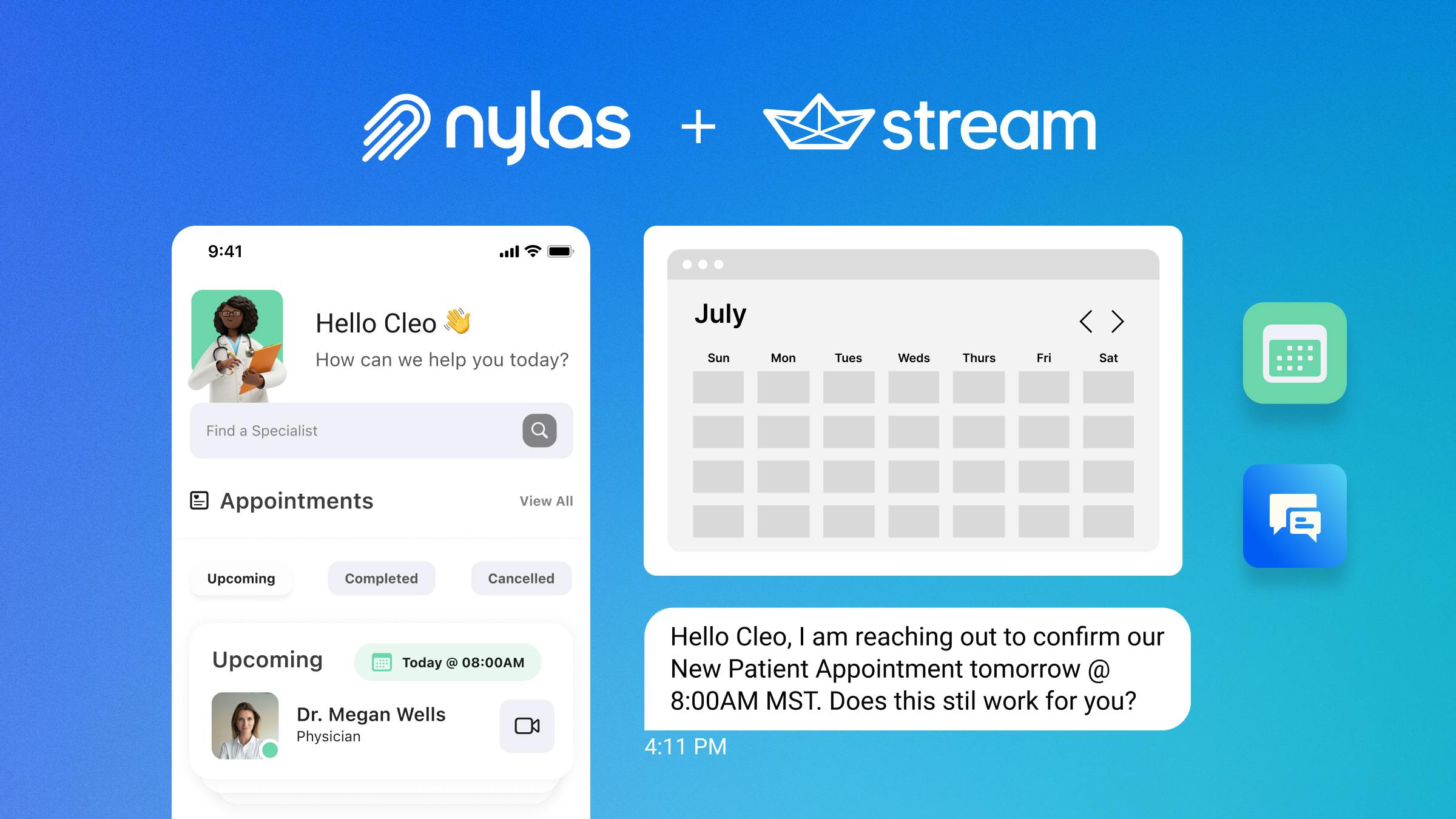 Enhance Patient Care: Combine the Nylas Calendar and Stream Chat APIs